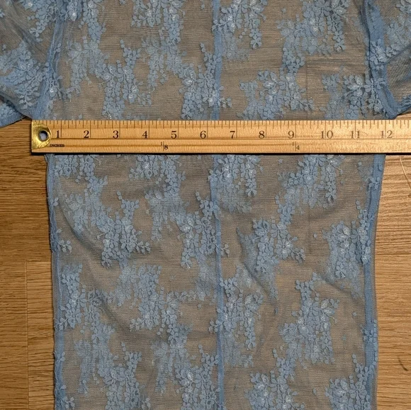 Free People NWOT Luxy Lady Lace Layering Top in Blue Bell sz XS & SML - Picture 7 of 14
